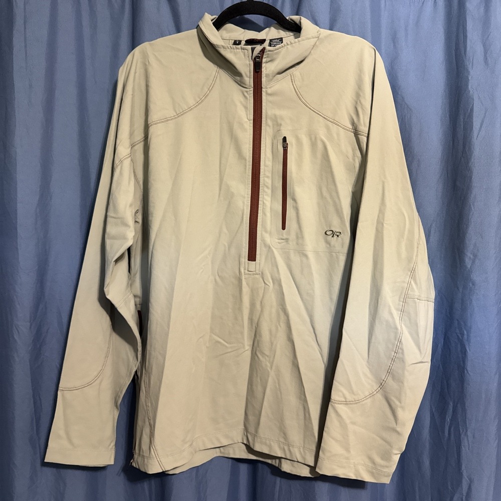 Outdoor Research Men's L Cordura Softshell Pullover 1/4 Zip Anorak Gorpcore